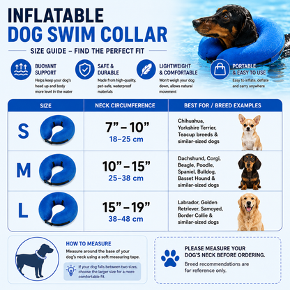 Inflatable Dog Swim Collar