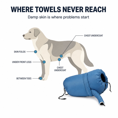 Summerwoof Hands-Free Dog Drying Bag