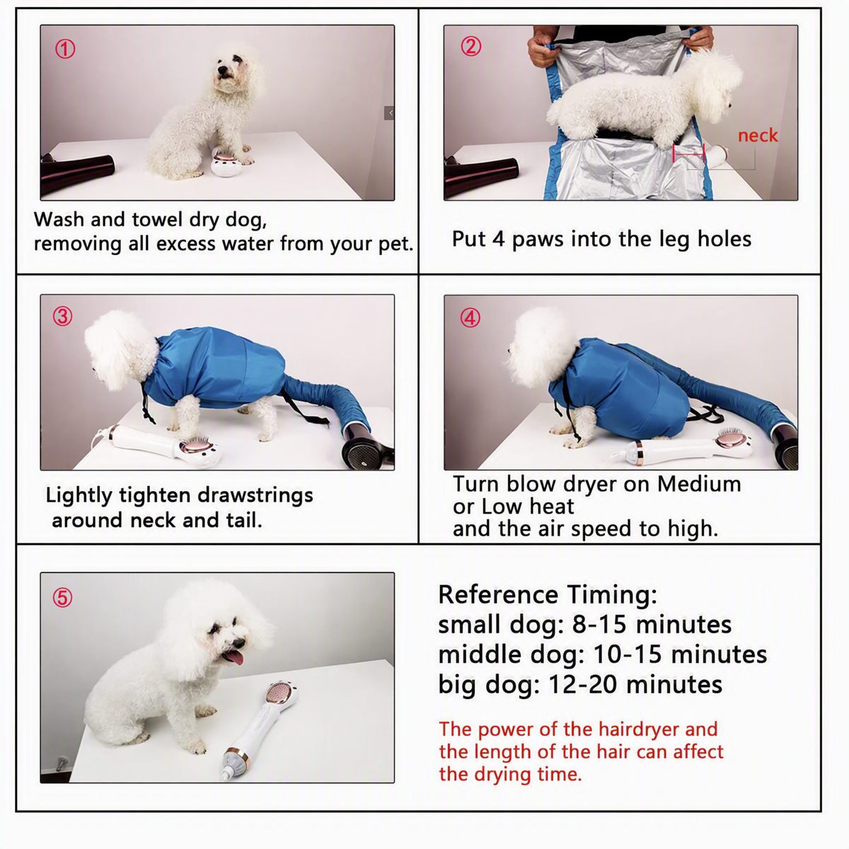 Summerwoof Hands-Free Dog Drying Bag